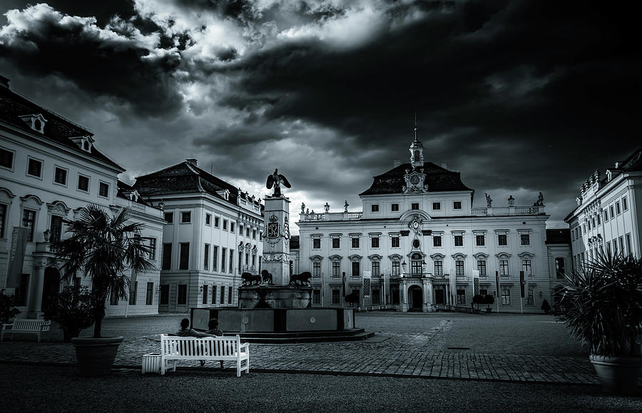 Ludwigsburg Residential Palacein Black and White Photograph by Andrew Matwijec