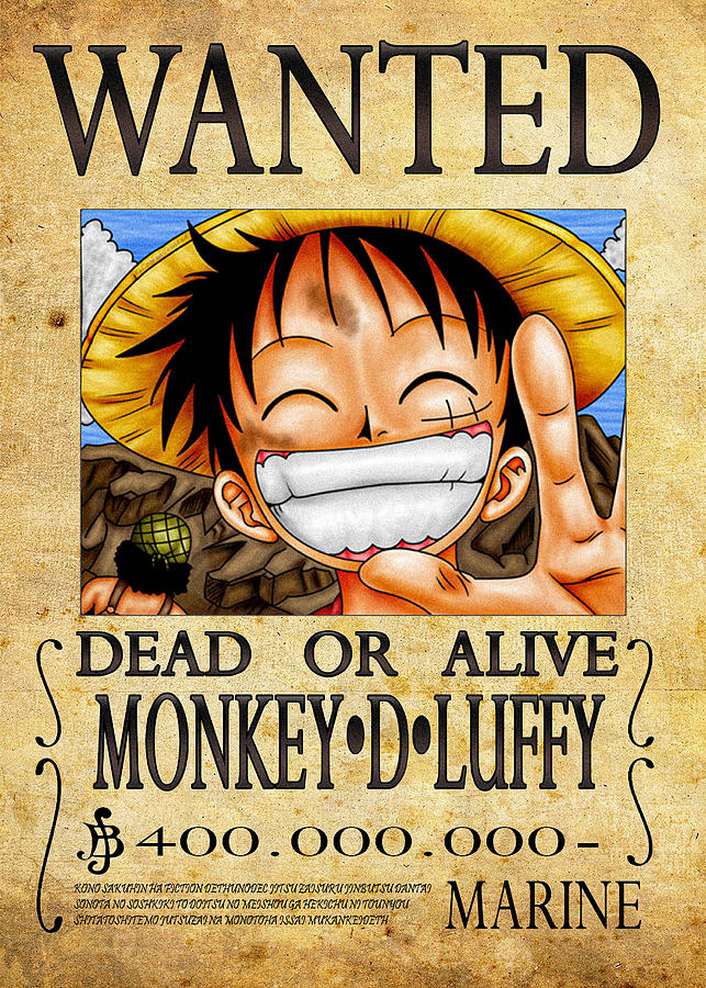 Luffy wanted poster Digital Art by Miikey Calos - Fine Art America