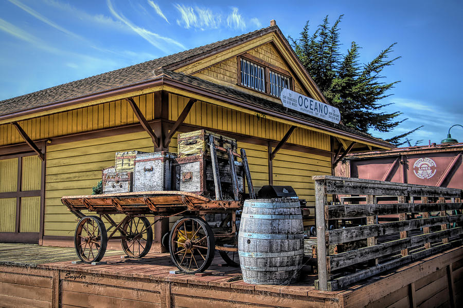 Luggage Cart Oceano Depot Photograph by Floyd Snyder