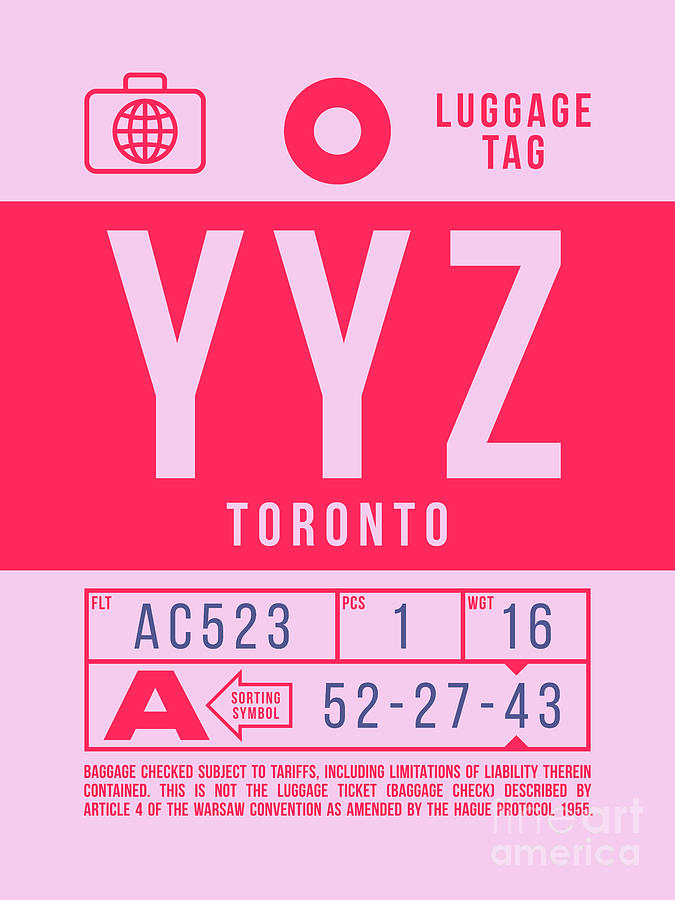 Toronto Tote Bag - YYZ Boarding Pass Tote