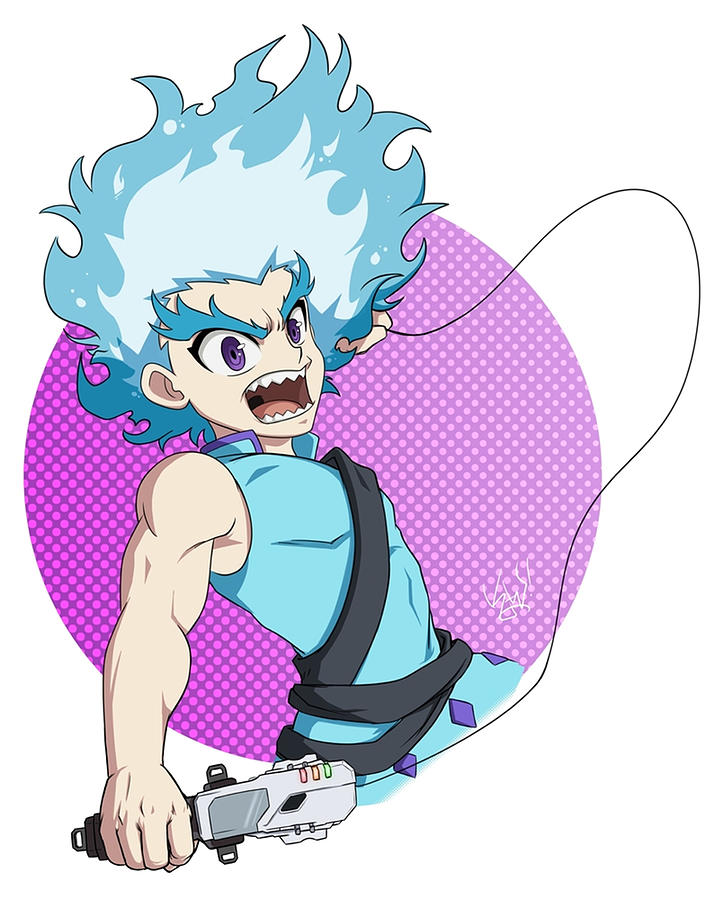 Lui Shirosagi Launching From Beyblade Burst Turbo Digital Art By William Stratton 8667