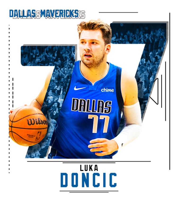 Luka Doncic Basketball Digital Art By Kelvin Kent 