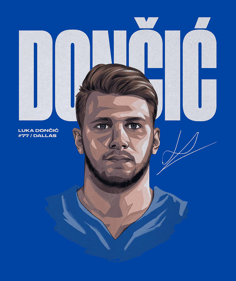 Luka Doncic Game Face Digital Art By Kelvin Kent - Pixels