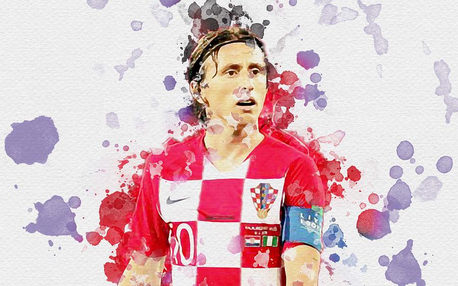 Luka Modric Art Croatia National Team Fan Art Modric Soccer Footballers ...