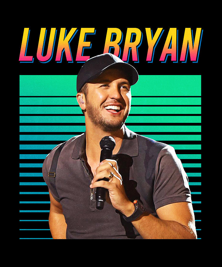 Luke Bryan Retro Portrait Digital Art by Do Van Phung - Fine Art America