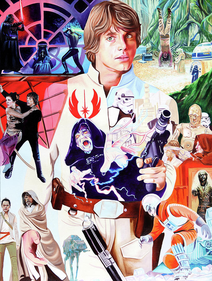 Star Wars Painting - Luke Skywalker by Joshua Morton