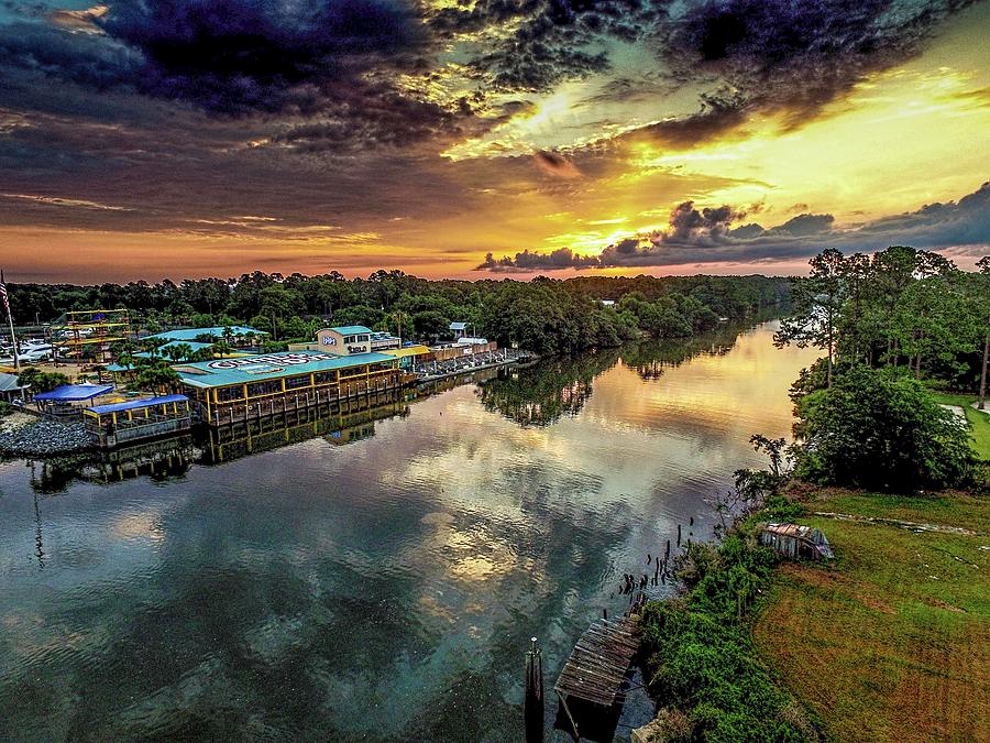 Lulus Sunrise on the Intracoastal Waterway In Gulf Shores Alabama Photograph by Michael Thomas