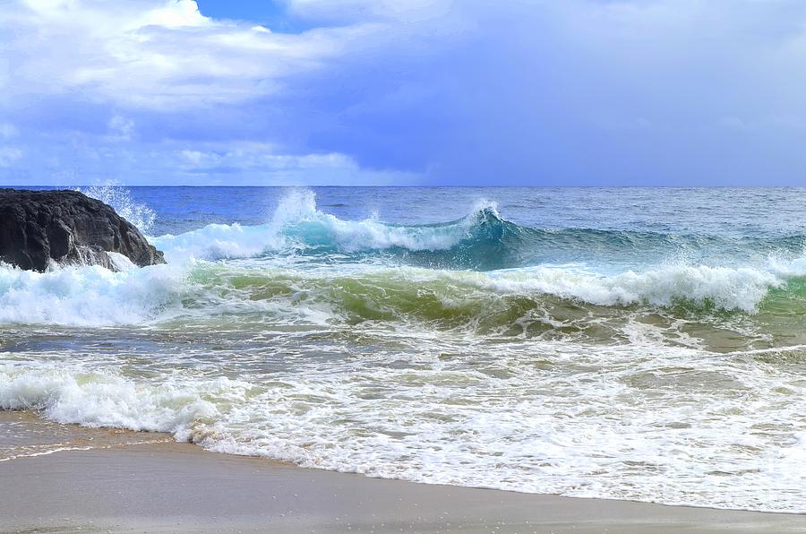 Beach Photograph - Lumahai Pounders No 1 by Mary Deal
