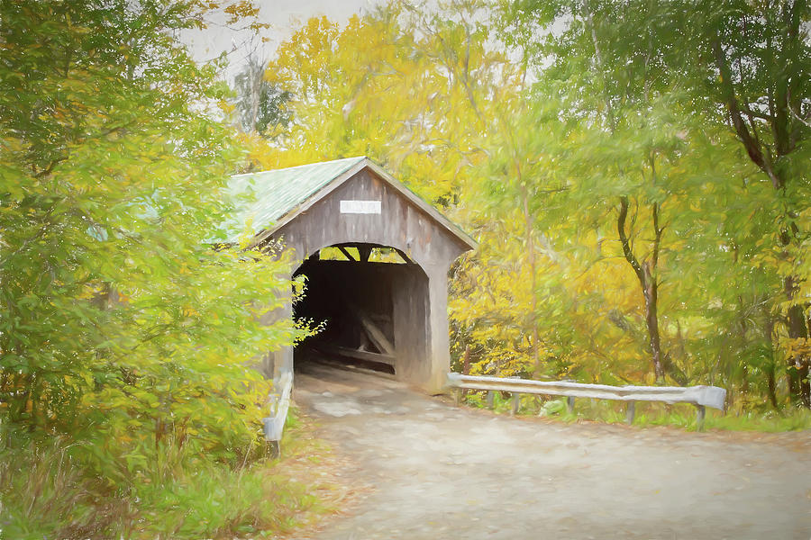 Lumber Mill Covered Bridge In Belvidere Vermont Photograph