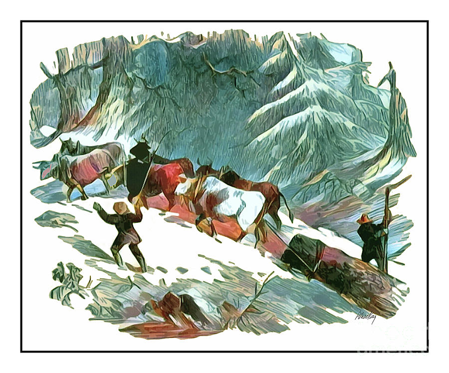 Lumbering in New Brunswick 1878 Digital Art by Art MacKay