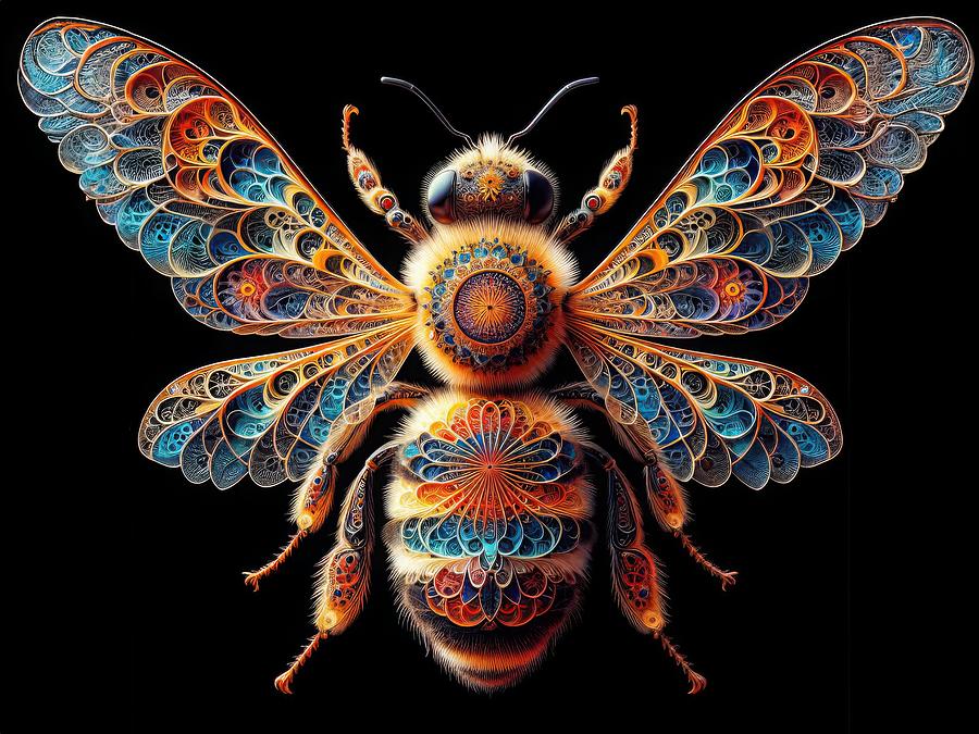 Luminous Pollinator Digital Art by Bill And Linda Tiepelman