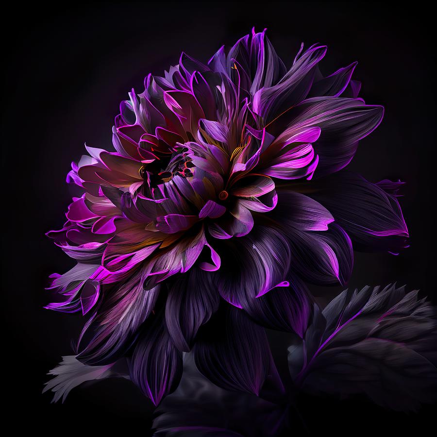 Luminous Purple Flower Digital Art by HusbandWifeArt Co Fine Art America