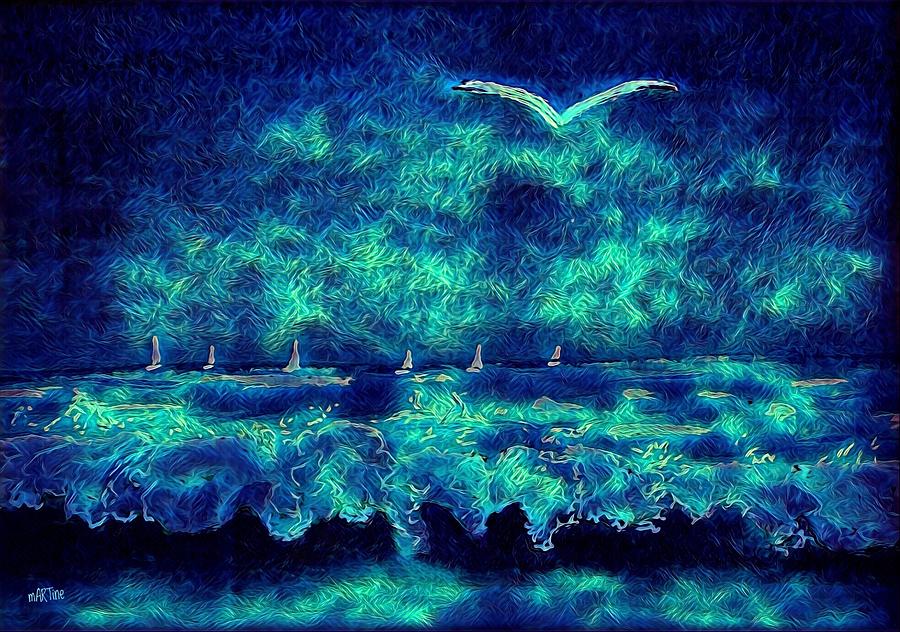 Luminous Seascape Digital Art by Martine Murphy