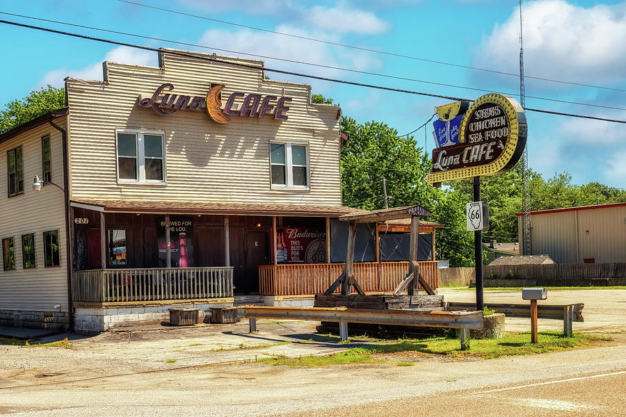 Luna Cafe - Mitchell, Illinois - Route 66 Photograph by Susan Rissi Tregoning