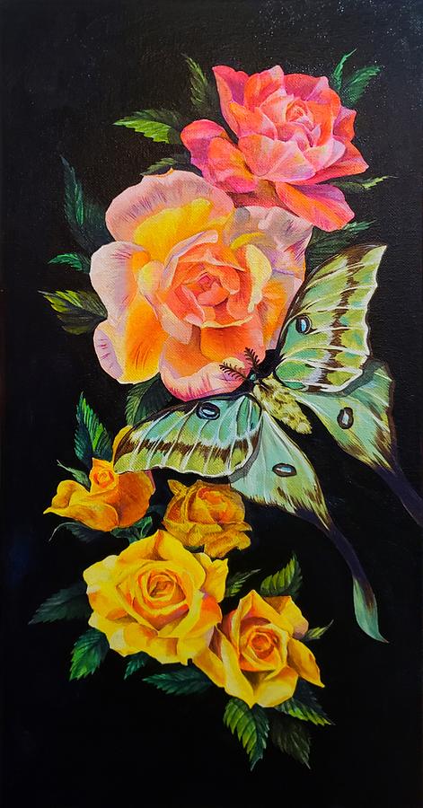 Luna Moth Painting by Miranda Brouwer