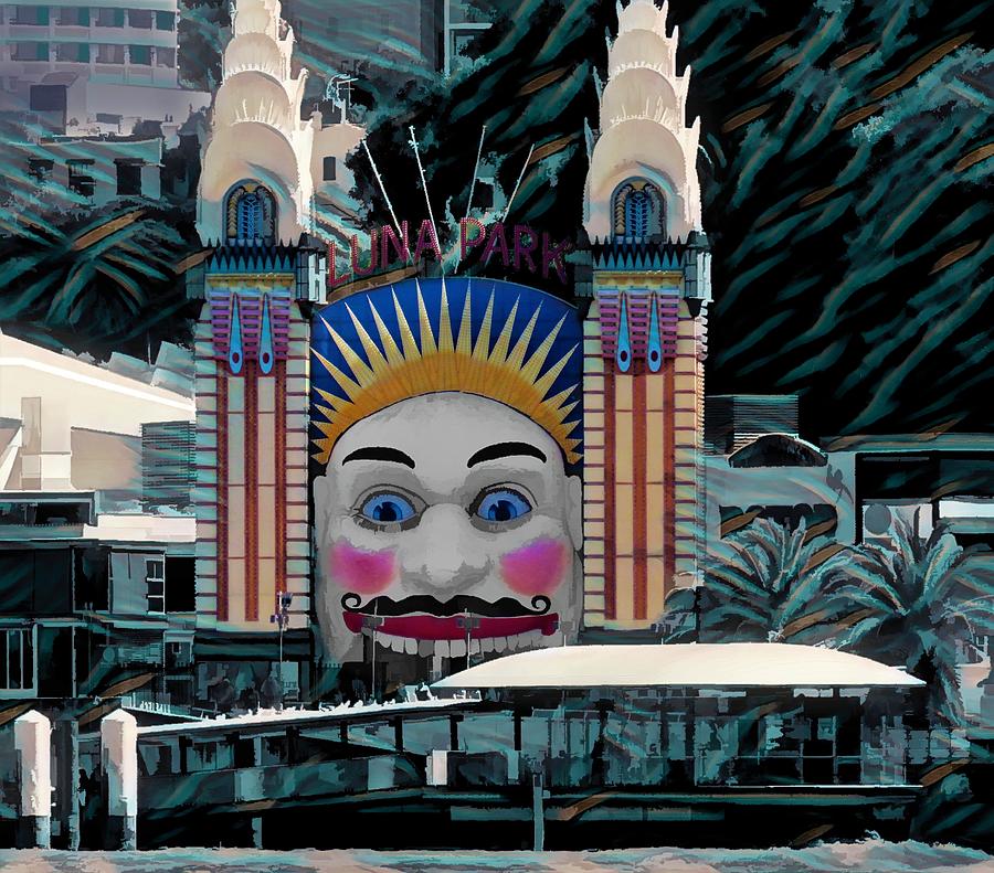 Luna Park By Day Mixed Media by Joan Stratton