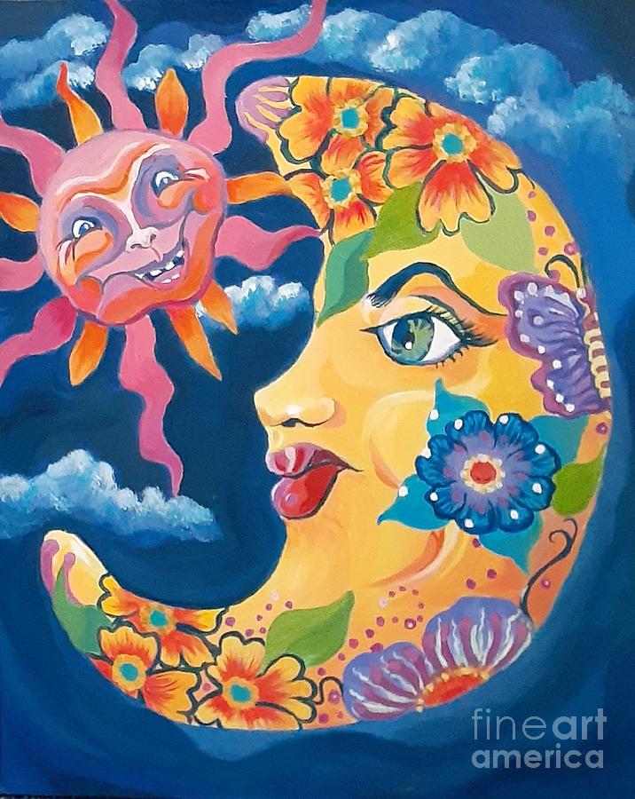 Luna y Sol Painting by Lynn Maverick Denzer