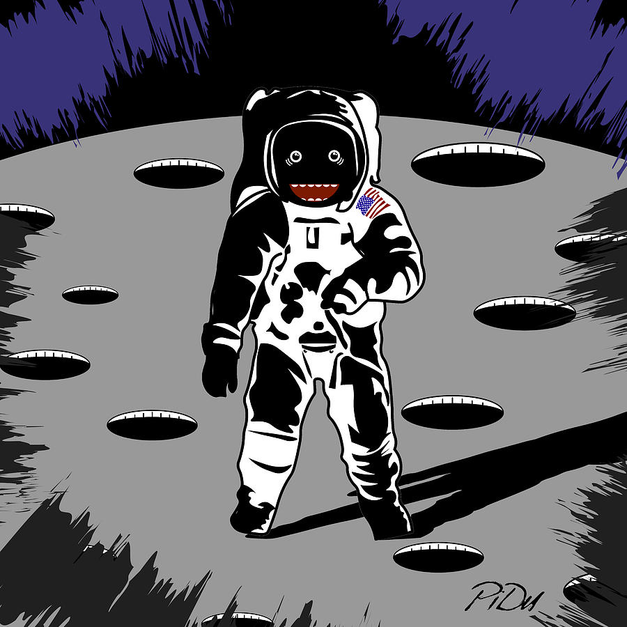 Lunar Astronaut Digital Art by Piotr Dulski