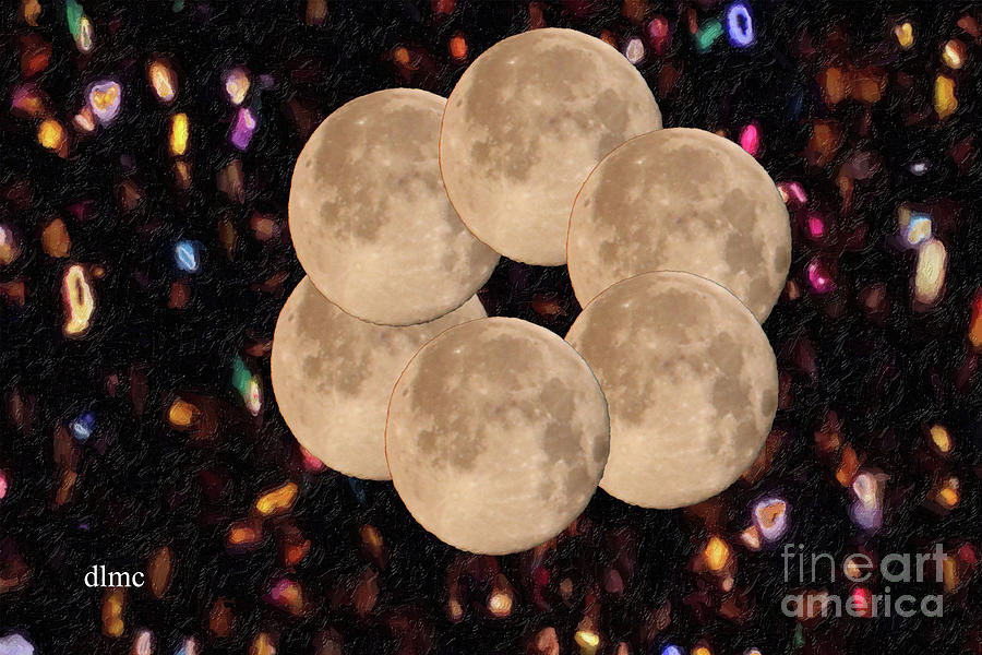 Lunar Cookies Painting by Donna L Munro