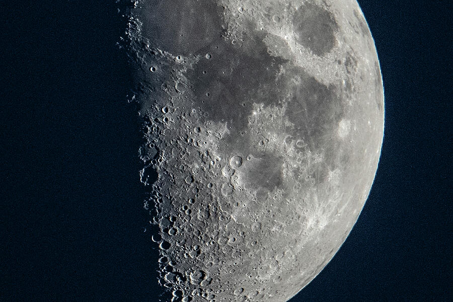 Lunar Craters During First Quarter Moon Photograph by Erik Simonsen