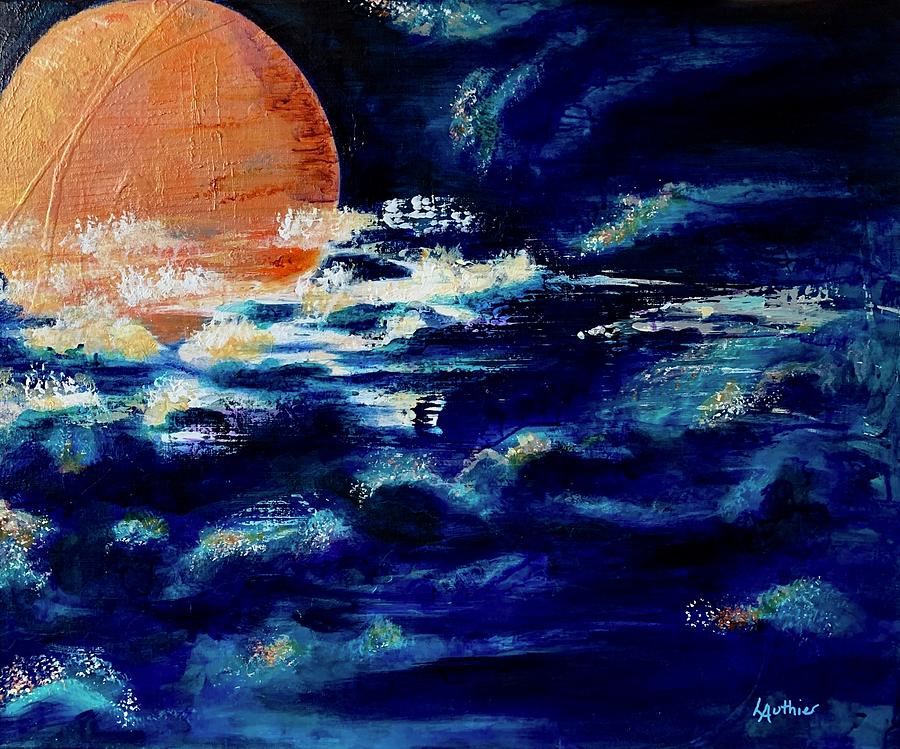 Lunar Energy Painting by Laurie Shiparski Authier - Fine Art America