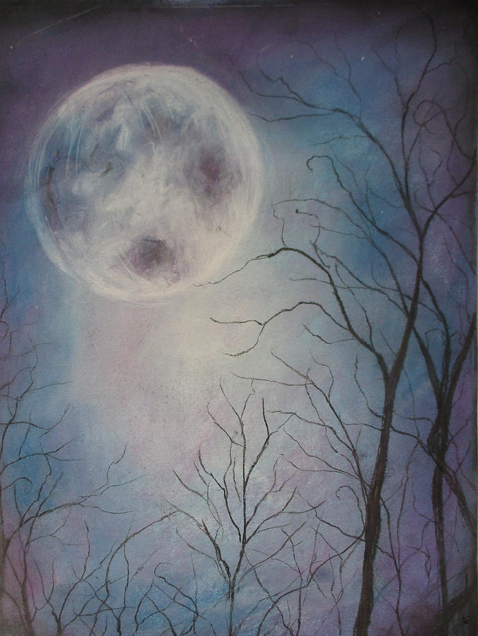 Lunar Nighting Painting by Jen Shearer