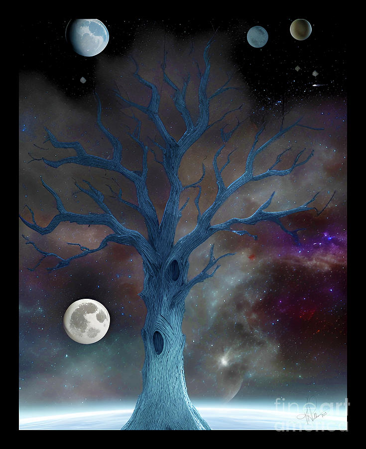 Lunar Tree Digital Art by Vicki Pelham