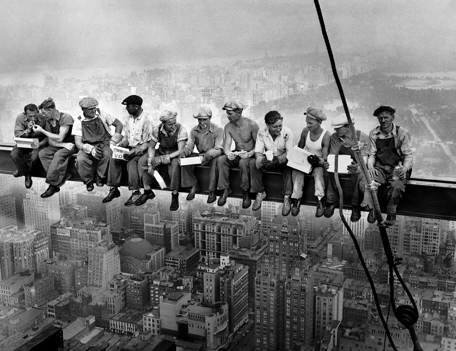Lunch Atop A Skyscraper - Charles Clyde Ebbets 1932 Photograph by War Is Hell Store
