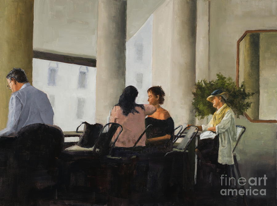 Restaurant Painting - Lunch hour by Tate Hamilton