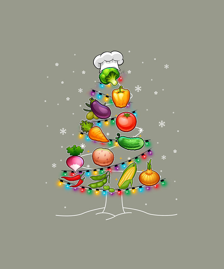 Lunch Lady Vegetable Food Christmas Tree Funny Xmas Gift Digital Art by  Felix - Pixels