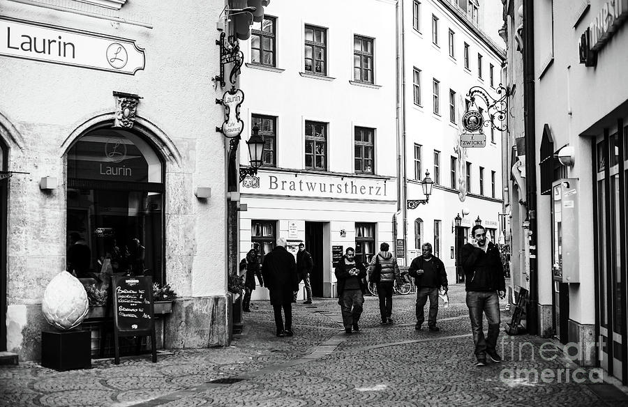 Lunch Walk with Friends in Munich Photograph by John Rizzuto