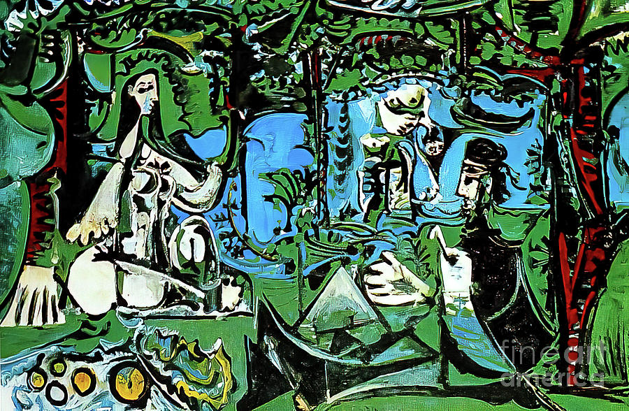 Luncheon on the Grass After Manet by Pablo Picasso 1960 Painting by Pablo Picasso