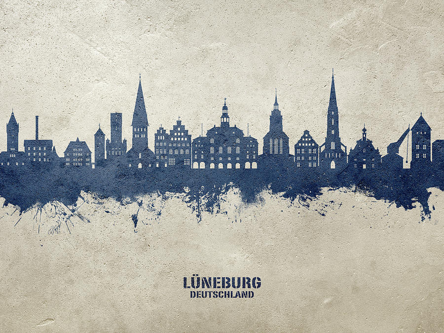 Luneburg Germany Skyline #02 Digital Art by Michael Tompsett