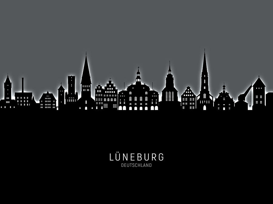 Luneburg Germany Skyline #05 Digital Art by Michael Tompsett