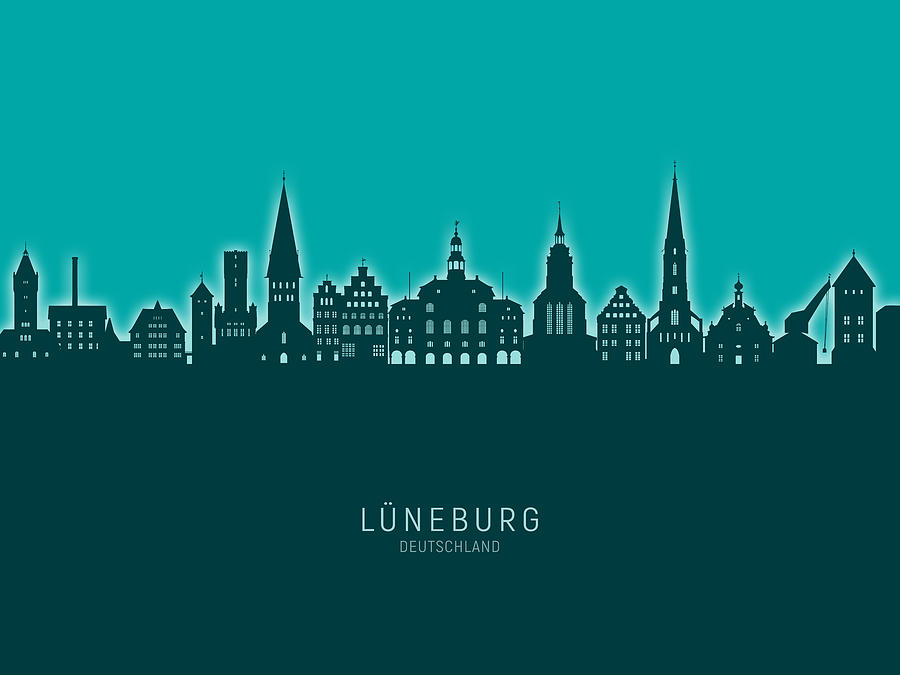 Luneburg Germany Skyline #06 Digital Art by Michael Tompsett