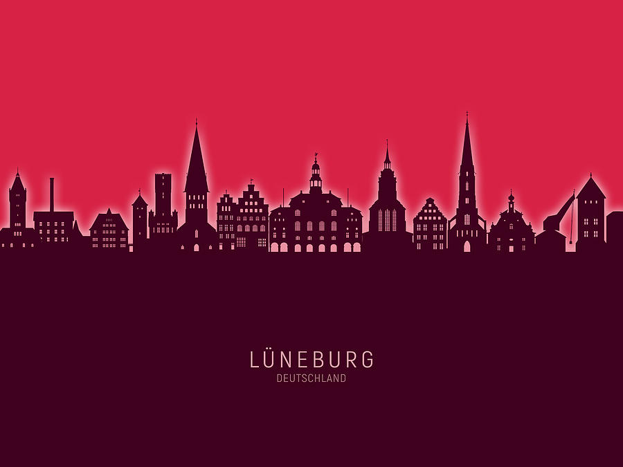 Luneburg Germany Skyline #10 Digital Art by Michael Tompsett