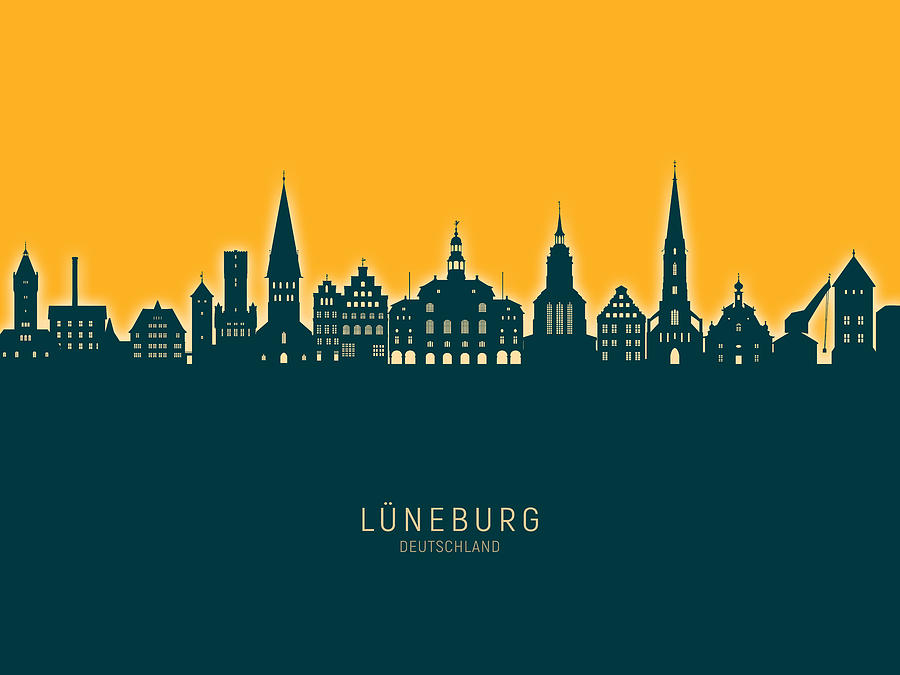 Luneburg Germany Skyline #11 Digital Art by Michael Tompsett