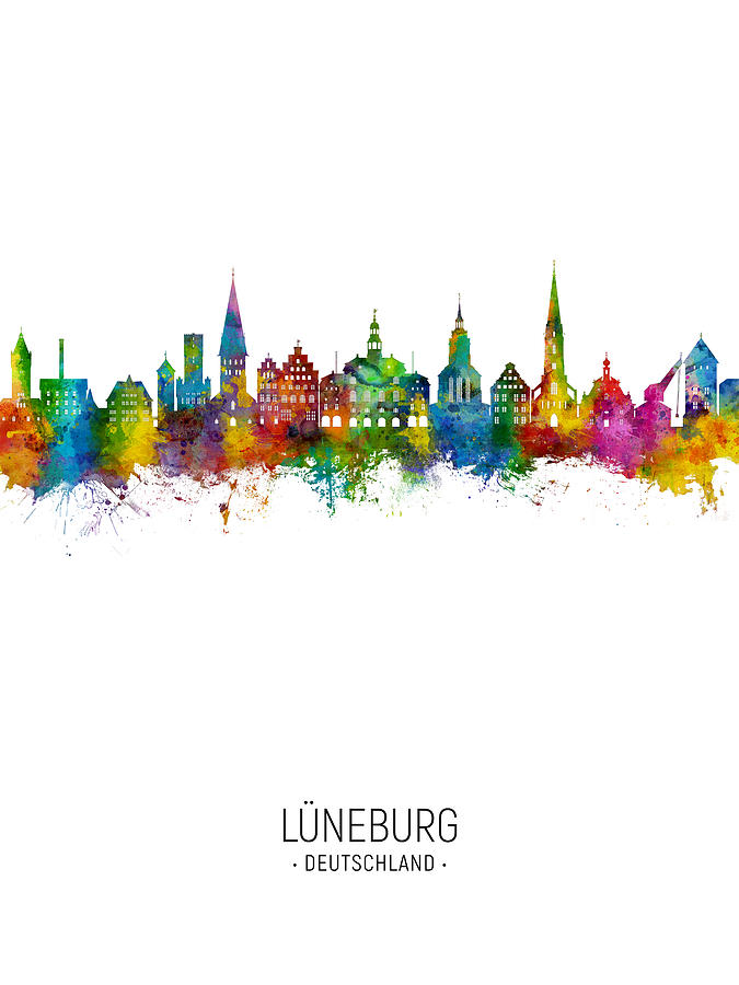 Luneburg Germany Skyline #13 Digital Art by Michael Tompsett