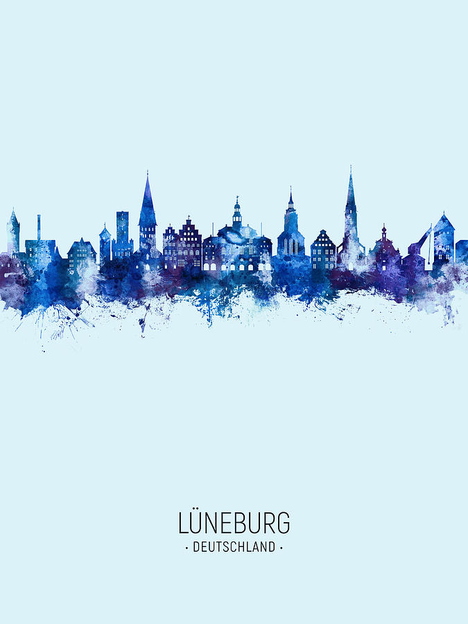 Luneburg Germany Skyline #15 Digital Art by Michael Tompsett