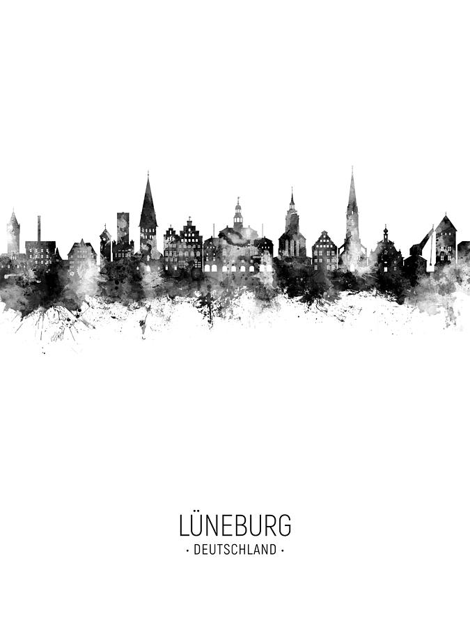Luneburg Germany Skyline #17 Digital Art by Michael Tompsett