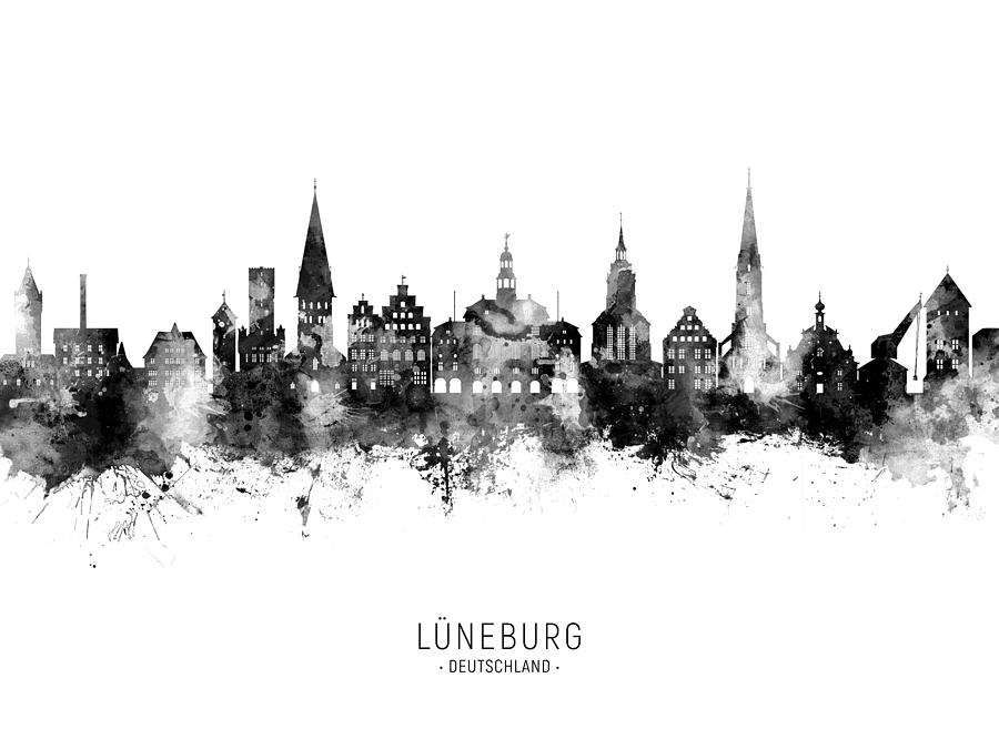 Luneburg Germany Skyline #92 Digital Art by Michael Tompsett