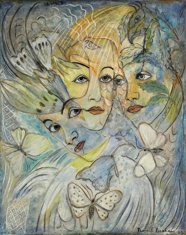 Lunis - Transparencies Painting by Francis Picabia