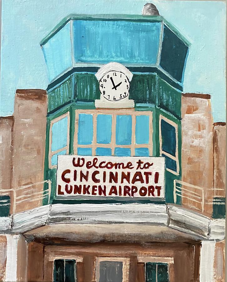 Lunken airport  Painting by Suzzanna Frank