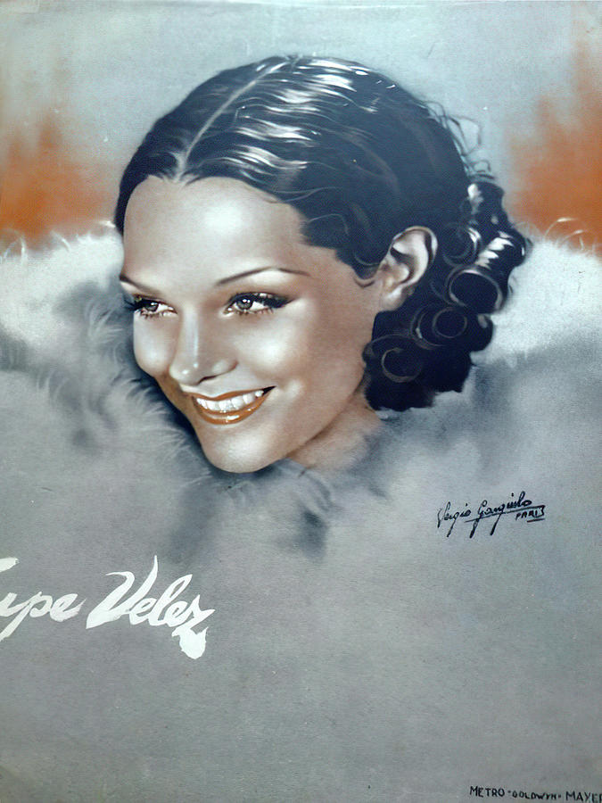 Lupe Velez, art by Sergio Gargiulo Mixed Media by Movie World Posters