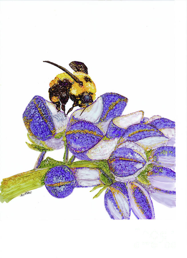 Lupine Bumble Painting by Jan Killian