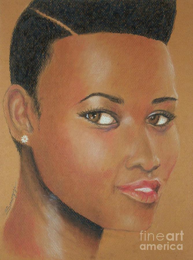 Lupita Nyongo Drawing by Jayne Somogy