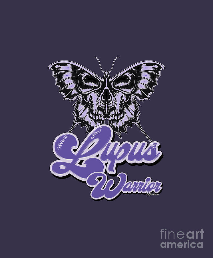 Lupus Warrior Butterfly on Dark Background Digital Art by Walter Herrit