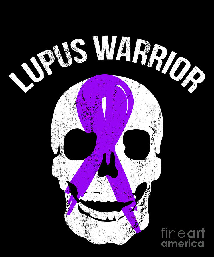 Lupus Warrior Skull Lupus Survivor Awareness Month Drawing by Noirty  Designs - Fine Art America