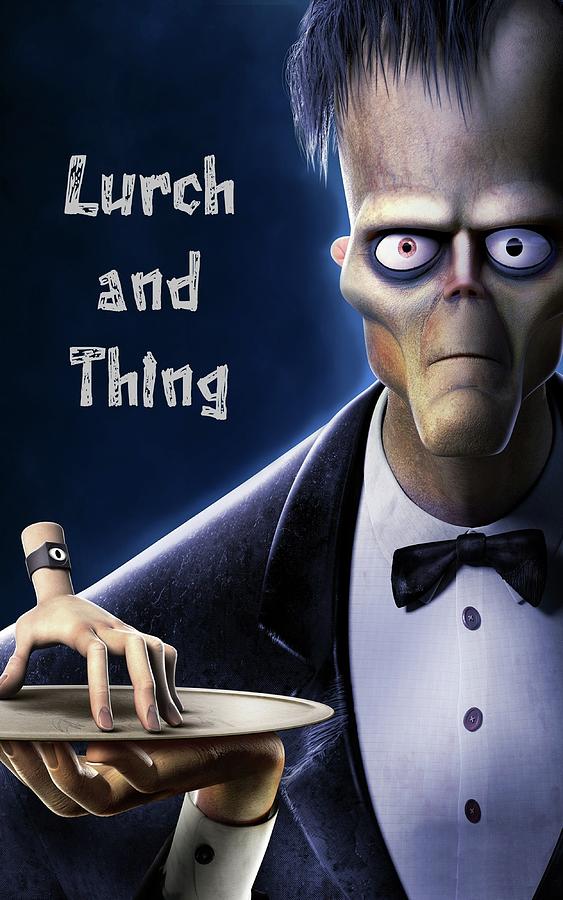 Lurch and Thing Mixed Media by Movie Poster Prints