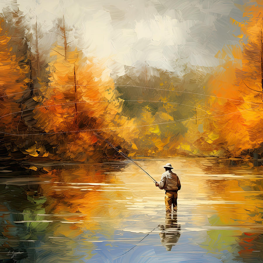 Fly Fishing Digital Art - Lure Of Fly Fishing by Lourry Legarde